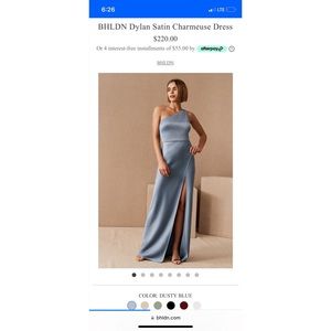 BHLDN Dylan Satin Charmeuse Dress